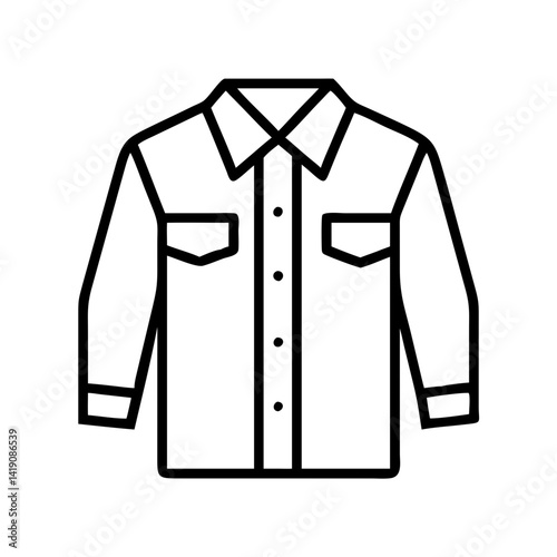 Shop stylish long sleeve shirt vector illustration for men and women fashion apparel design needs