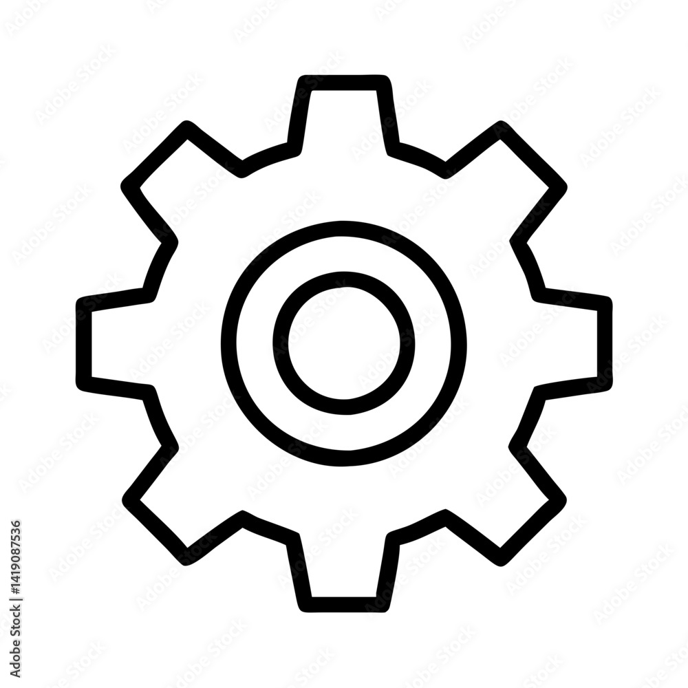 Gear cog wheel mechanism setting configuration options process industry engineering icon vector graphic Gear cog wheel mechanism setting configuration options process industry engineering icon vector graphic