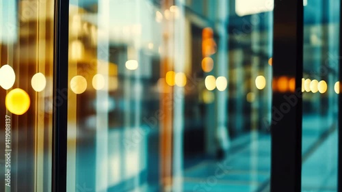 Wallpaper Mural Abstract urban light reflection in glass architecture at sunset Torontodigital.ca