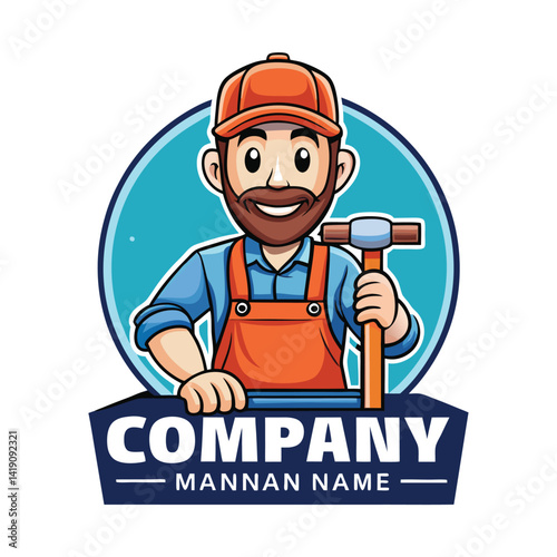 Friendly handyman logo