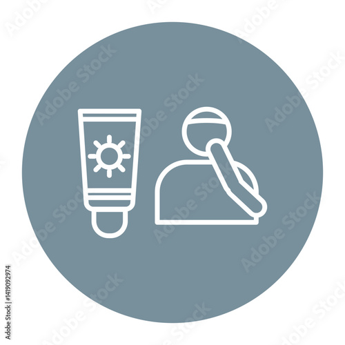 Sunscreen Application Icon