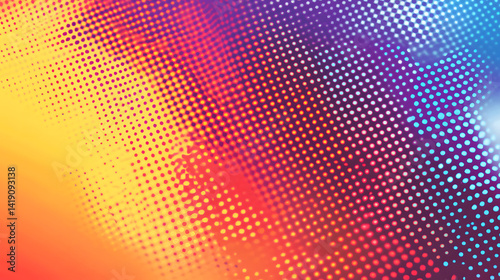 Wallpaper Mural Vibrant abstract dot pattern showcasing a blend of warm and cool colors. Torontodigital.ca