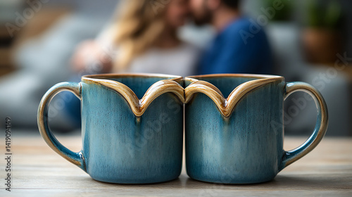 intertwined handles mugs embrace