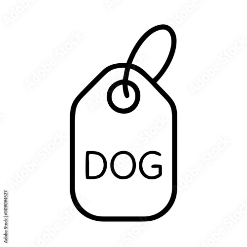 Dog tag identification pet id name address phone number animal rescue shelter accessory outline