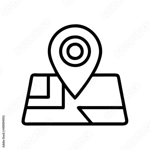Find location map pointer icon vector gps navigation destination travel direction route marker