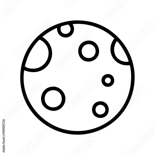 Moon phases astronomy lunar surface craters space exploration celestial body vector graphic icon