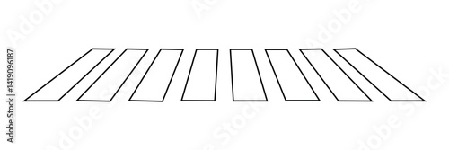 Crosswalk lines. pedestrian crossing icon. zebra crossing. vector illustration, crossover isolated on white background. Vector Illustration .EPS 10 .  