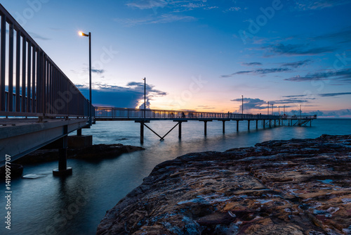 Sunset view of Nightcliff jetty, Darwin, Australia.
