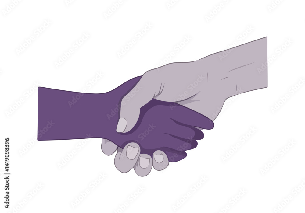 Fototapeta premium Elder Care and Protection Icon Vector Designs for Elder Abuse Awareness - Simple, Solid Color Illustrations in Purple