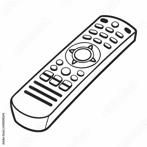 Remote Control Vector Illustration – AI Graphics Design File with White Background for Microstock Sites