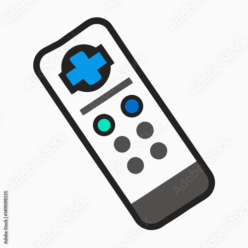 Remote Control Vector Illustration – AI Graphics Design File with White Background for Microstock Sites