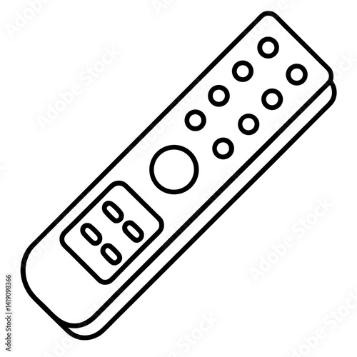 Remote Control Vector Illustration – AI Graphics Design File with White Background for Microstock Sites