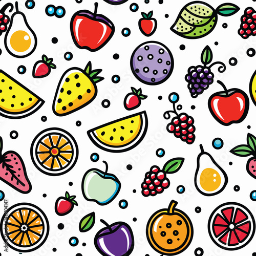 Colorful fruit pattern