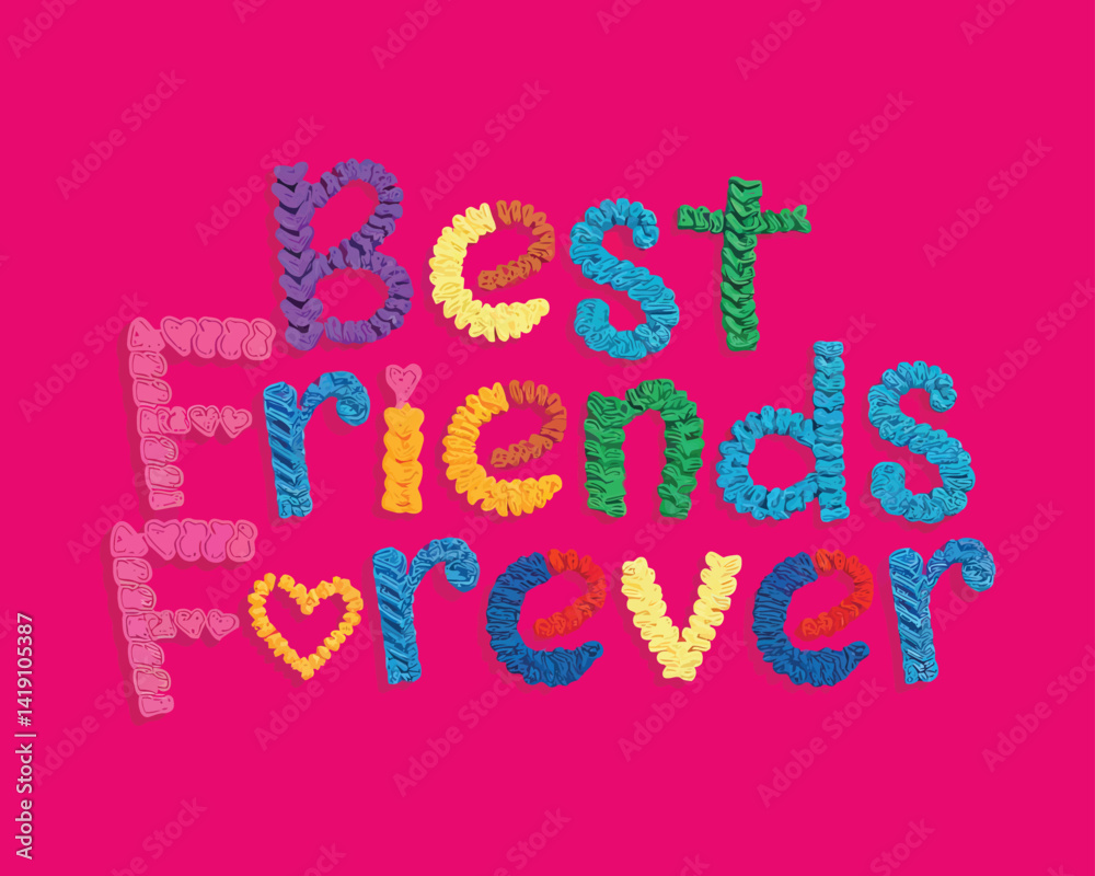 2d vector illustration card happy celebration day best friend forever design printable with lettering and design element
2d vector illustration card happy celebration day best friend forever design printable with lettering and design element