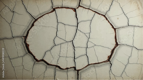 Cracked surface. Cracks in a wall. Cracks texture. Cracked background. 