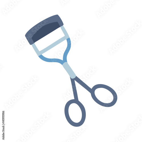 Stylish eyelash curler on a black background graphic