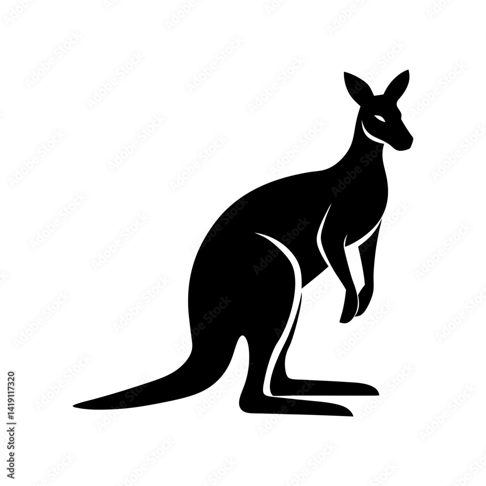 kangaroo-vector-silhouette illustration kangaroo-vector-silhouette illustration