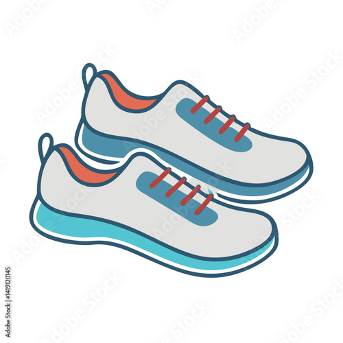 Running Shoes Isolated on Black Background, Athletic Footwear