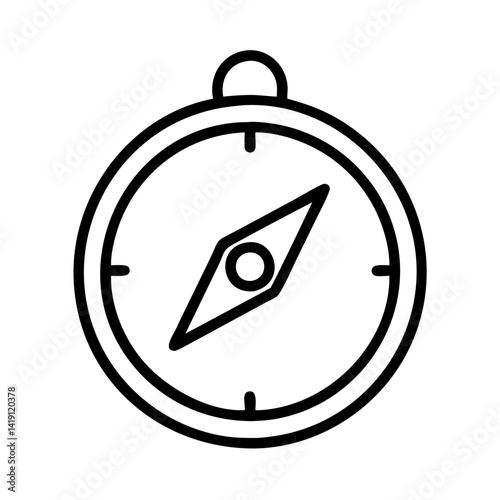 Compass navigation tool for direction finding and travel adventure exploration icon vector design