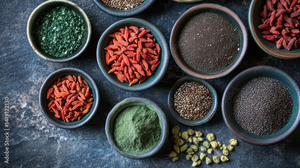 Superfood Collection: An Array of Nutritious Ingredients Superfood Collection: An Array of Nutritious Ingredients