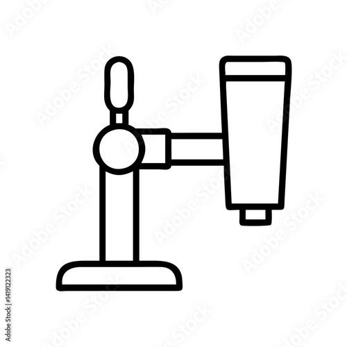 Outline style beer tap vector illustration for brewery pub bar and restaurant design needs