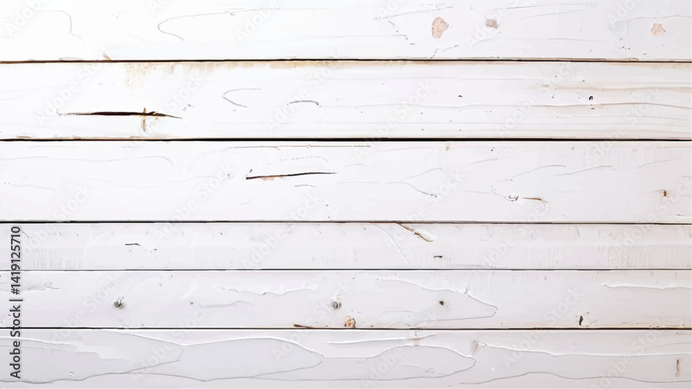 Naklejka premium White wood wall. Wood white texture and background. Old wooden plank painted in white color. Natural white wood texture.