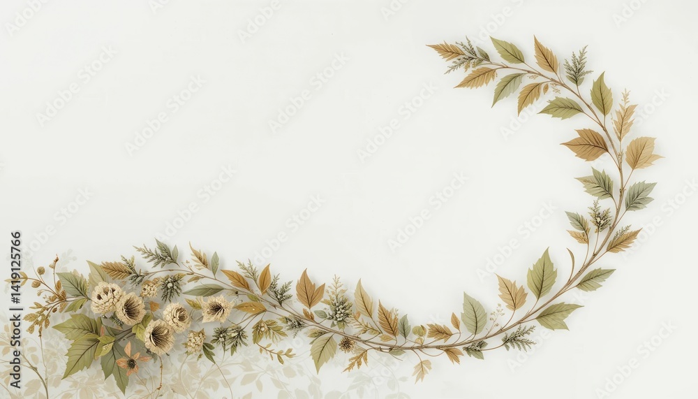 Obraz premium Artistic floral arrangement studio graphic design minimalist close-up nature inspiration