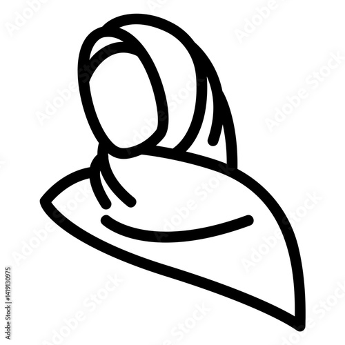 hijab Line Icon