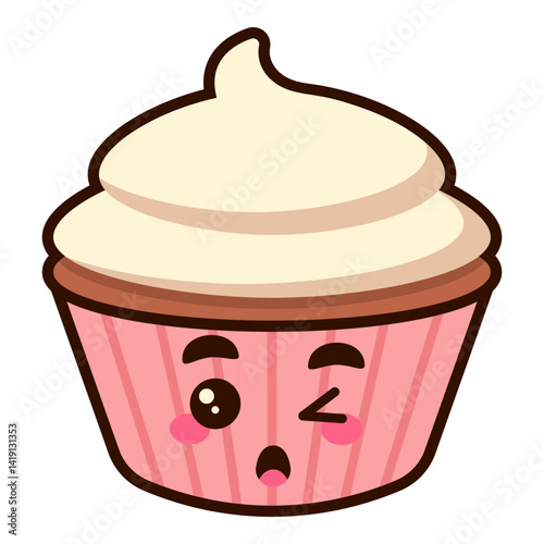 Cute Cupcake Sticker