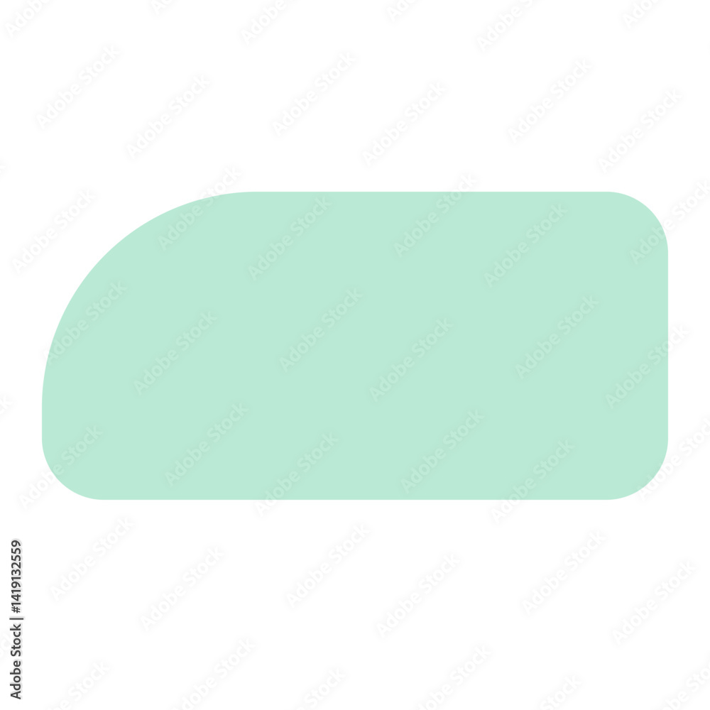 Flat mint green rectangle shape with soft rounded corners. Ideal for frames, labels, banners, or design accents in pastel-themed, minimal, or aesthetic graphic compositions. Flat mint green rectangle shape with soft rounded corners. Ideal for frames, labels, banners, or design accents in pastel-themed, minimal, or aesthetic graphic compositions.