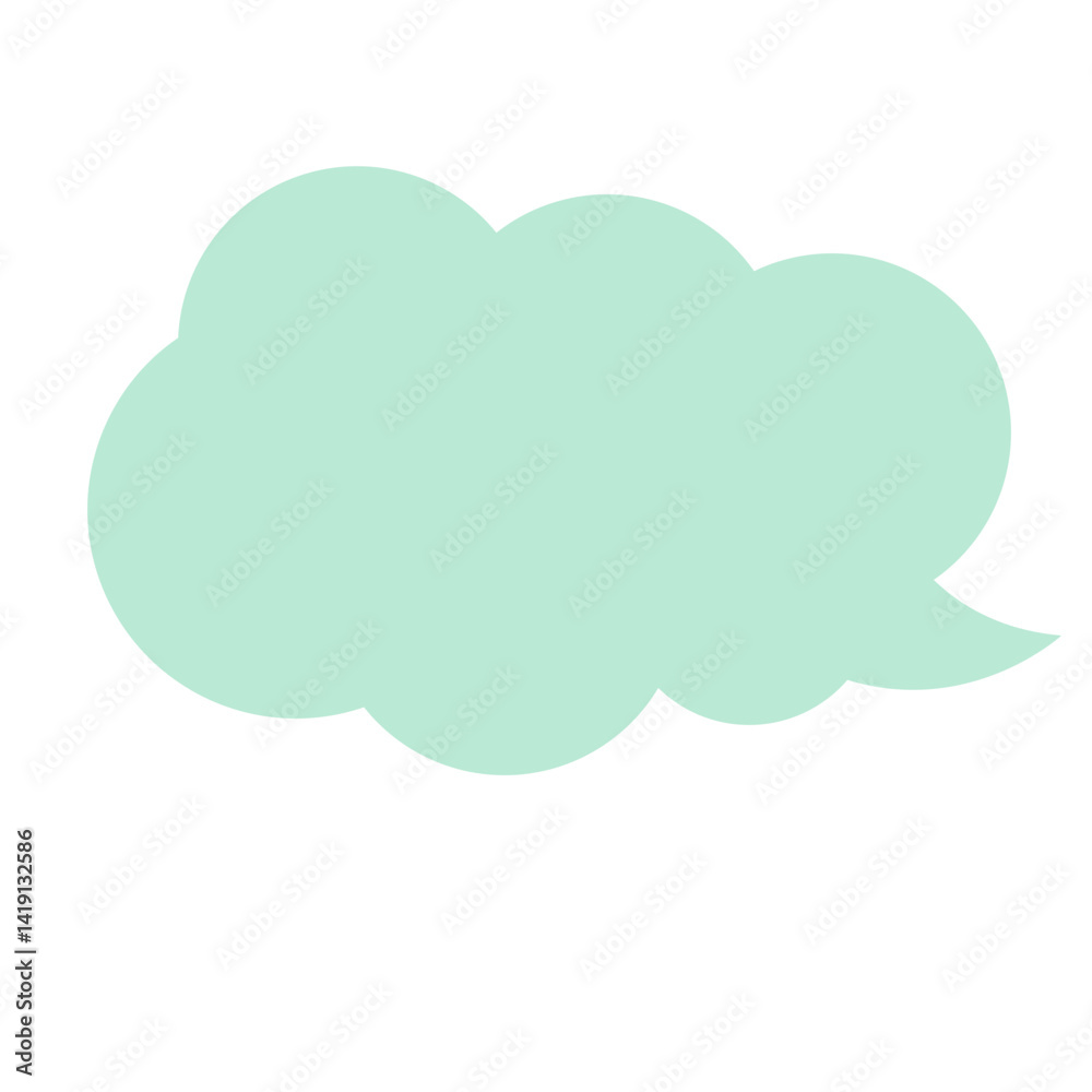 Cute pastel mint green cloud-shaped speech bubble. Ideal for creative projects, planner stickers, messages, or UI design. Simple, clean, and perfect for digital illustrations or notes. Cute pastel mint green cloud-shaped speech bubble. Ideal for creative projects, planner stickers, messages, or UI design. Simple, clean, and perfect for digital illustrations or notes.