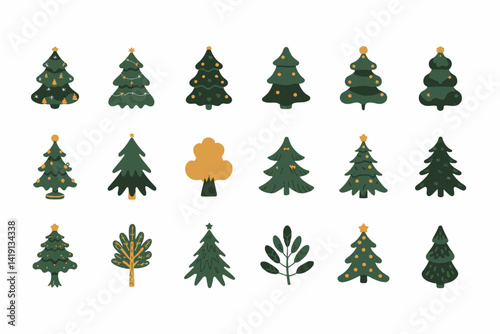 christmas tree silhouette vector design