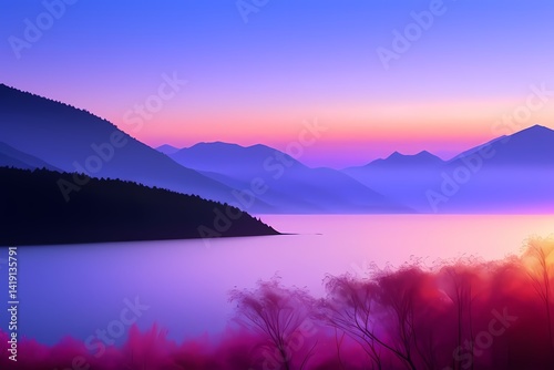 abstract colorful gradient landscape 