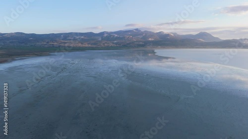 Wallpaper Mural Various drone videos taken in the morning light of Yarisli Lake with its different texture and unique coastal shapes near Burdur city in southern Türkiye Torontodigital.ca