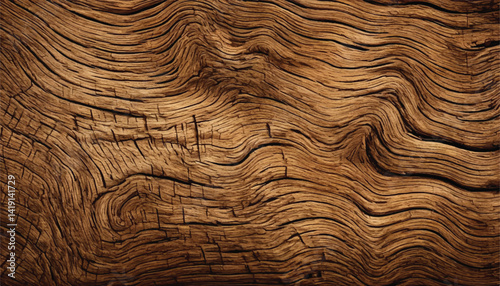 Natural wood texture background. Cracked wood texture. Structure of old wood with cracks. Close-up old wood texture. 
