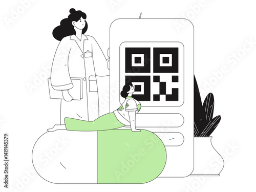 Medical characters fighting the epidemic flat vector concept operation hand drawn illustration
