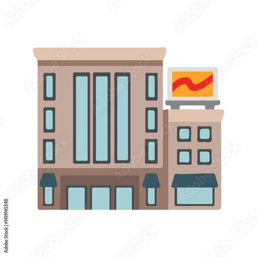 Department store vector on white background. 