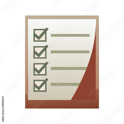 Checklist with Green Checkboxes on White Background  