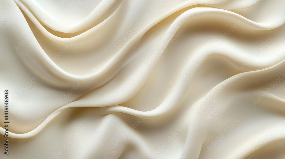 Obraz premium A smooth, slightly porous stretched rubber sheet in light beige, perfect for minimalist designs. Neutral, versatile, and high-quality, ideal for backgrounds, textures, and creative projects