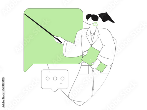 Medical characters fighting the epidemic flat vector concept operation hand drawn illustration
