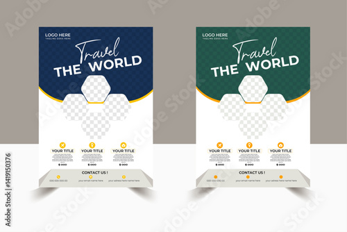 travel flyer design template, tour flyer, tourism color a4 print ready flyer