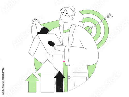 Medical characters fighting the epidemic flat vector concept operation hand drawn illustration
