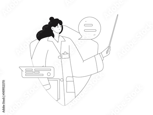 Medical characters fighting the epidemic flat vector concept operation hand drawn illustration
