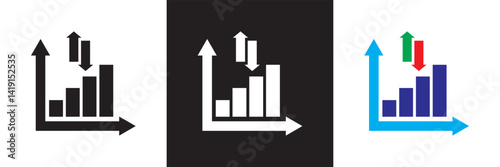 Volatility Icon.  Vector for websites, mobile interfaces, presentations, banner, visual branding etc. Vector illustration. isolated on white and black background. EPS 10