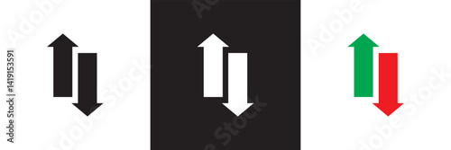 Volatility Icon.  Vector for websites, mobile interfaces, presentations, banner, visual branding etc. Vector illustration. isolated on white and black background. EPS 10