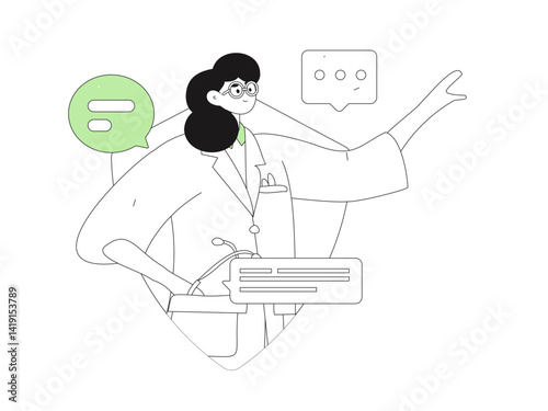 Medical characters fighting the epidemic flat vector concept operation hand drawn illustration
