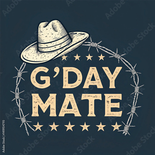 G'day Mate T-Shirt Design – Aussie Slang Typography Graphic