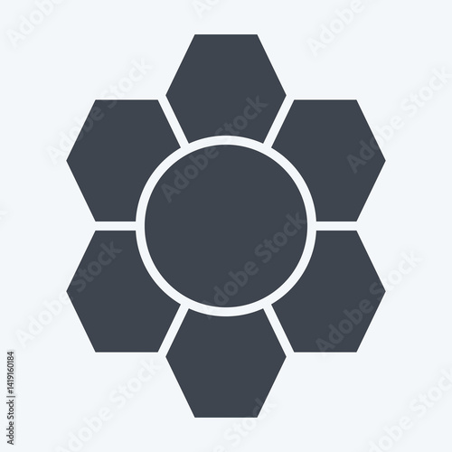 Icon Pattern Recognition. related to Bioengineering symbol. glyph style