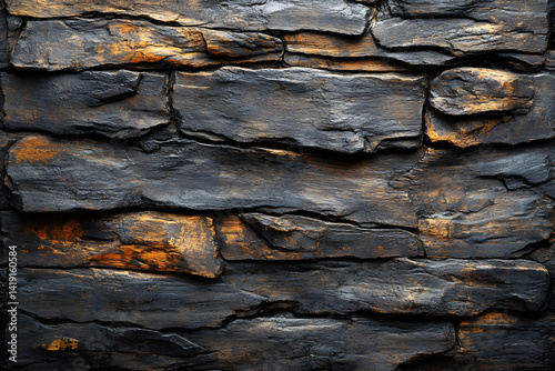 Dark textured wooden background with bark