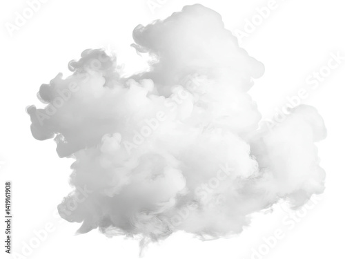 A Stunning Monochrome Capture of a Massive Cumulus Cloud Formation Against a Black Background photo